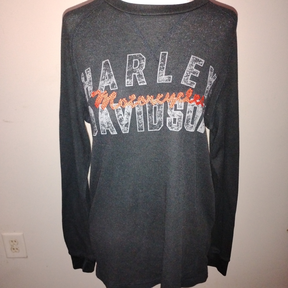 Harley-Davidson Black Tee with Red and White Shield Logo